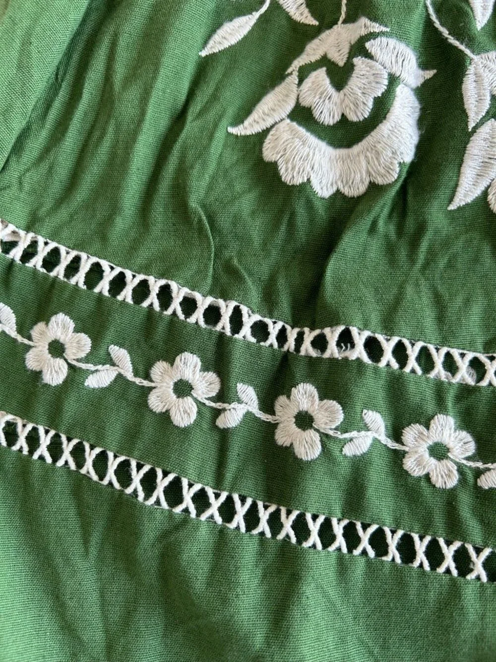 Sezane Siloé Skirt Summer Green size 6 - Picture 6 of 7